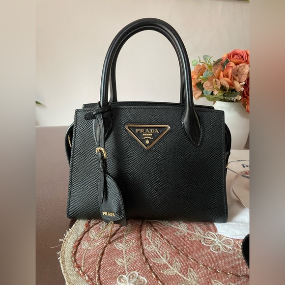 Prada Saffiano Cuir Leather Kristen Mini Tote Bag - Picture 4 of 15